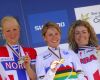 Mistrovstv� sv�ta MTB XC 2009, Canberra: 1. Kalentieva, 2. Byberg, 3. Koerber