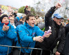  Pauwelsovi fanou�ci oslavuj� triumf