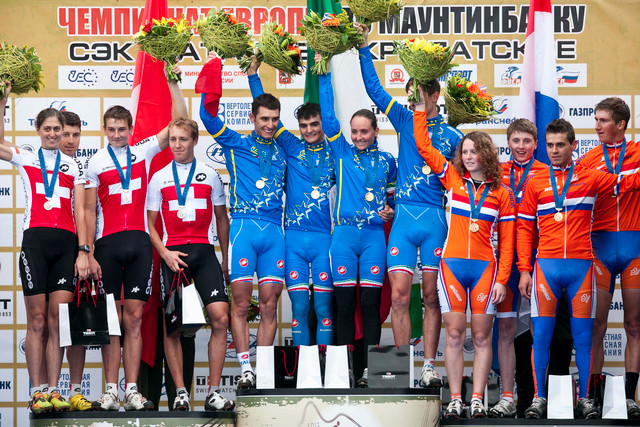Mistrovství Evropy MTB 2012 - závod štafet vyhráli Italové