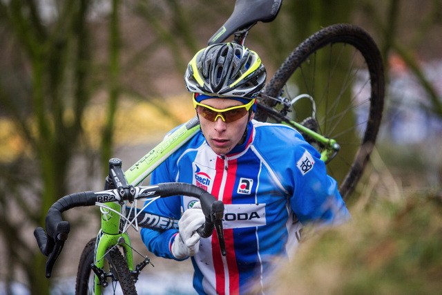 Adam Ťoupalík trénuje v Hoogerheide na trati MS v cyklokrosu 2014