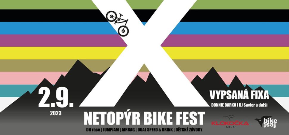 Tým Netopýr Bike Festu vás zve na 10. ročník věhlasných závodů a taky na velkou narozeninovou after party...