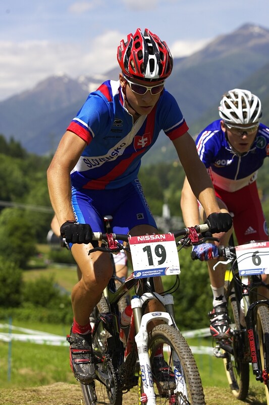 UCI MTB Wolrd Championship 2008 - Val di Sole/ITA - 19.6. - Peter Sagan s Arnaudem Jouffroyem