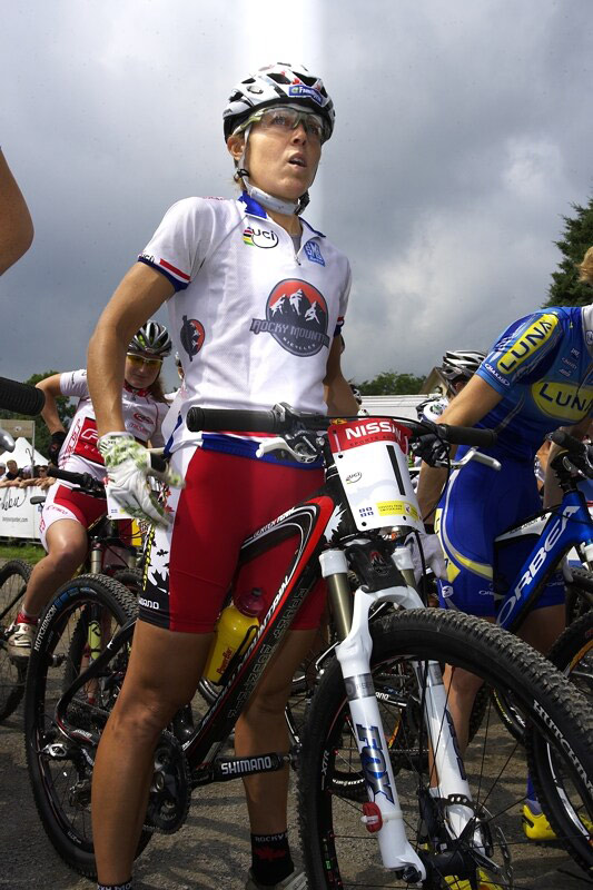 Nissan UCI MTB World Cup XC#6 - Mont St. Anne 27.7. 2008 - Helene Marie Premont ped startem