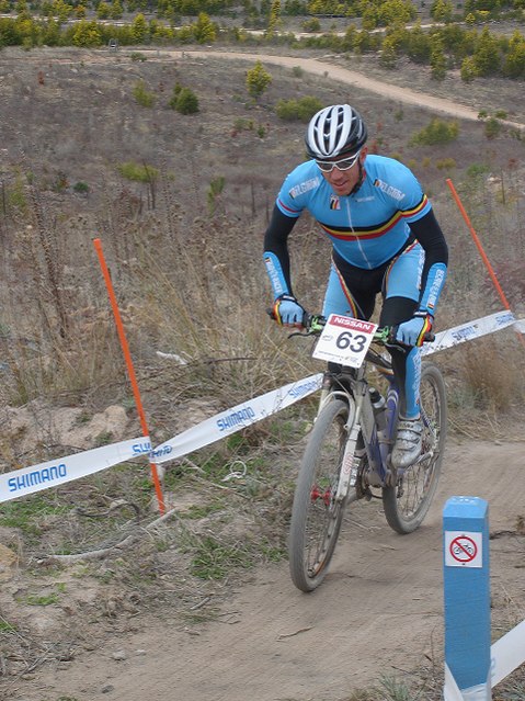 Nissan UCI MTB World Cup 2008 - Canberra/AUS - Filip Meirhaeghe na trati XC