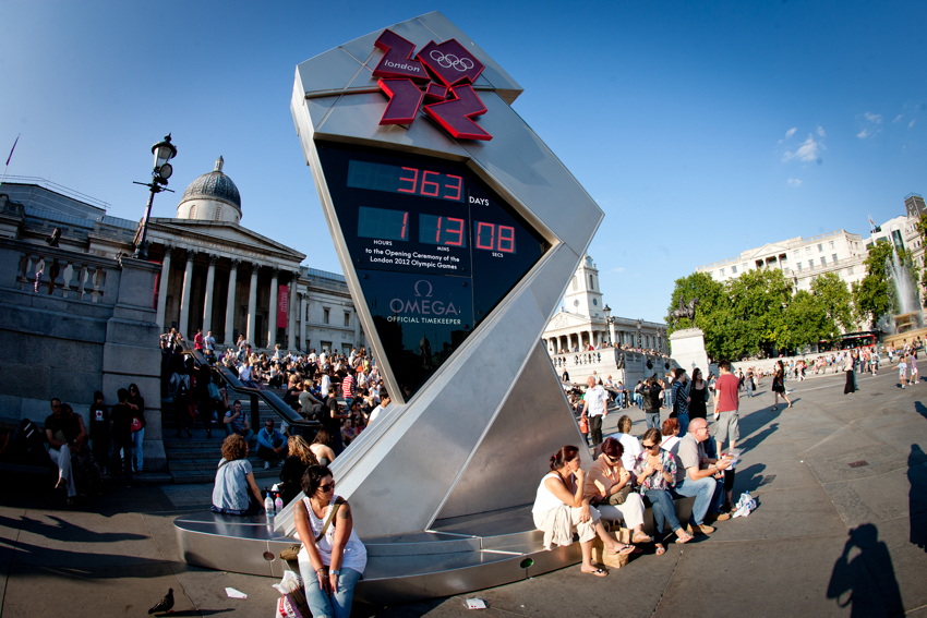 Odpoet asu na Trafalgar Square v Londn