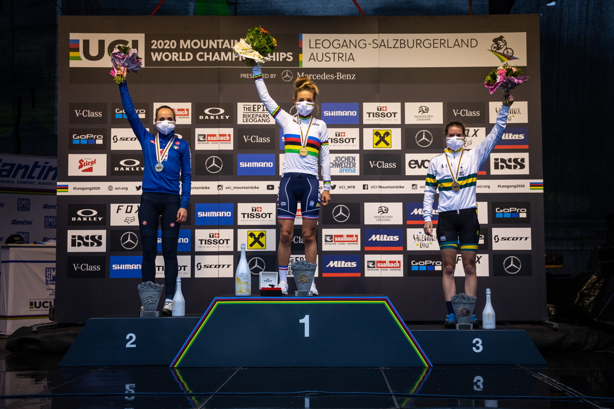 1.Pauline Ferrand-Prevot, 2.Eva Lechner, 3.Rebecca McConnell