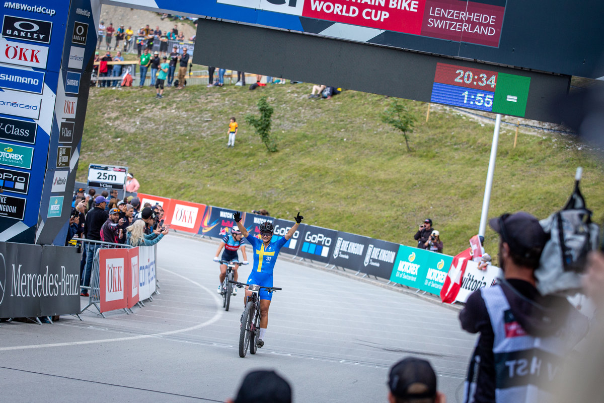 SP Lenzerheide 2021 - Jenny Rissveds vtz ped Evie Richards