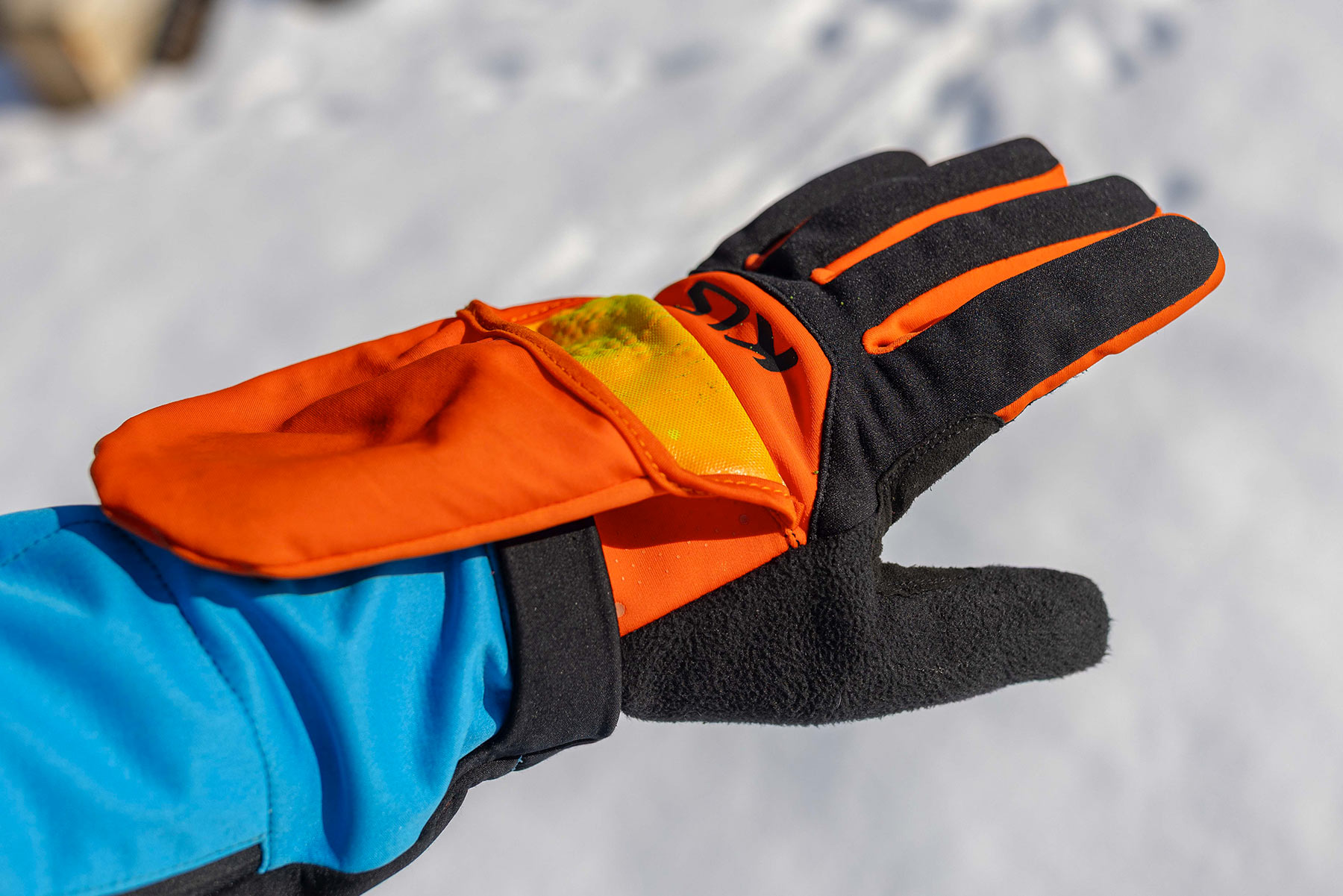 Zimn rukavice KLS Cape orange