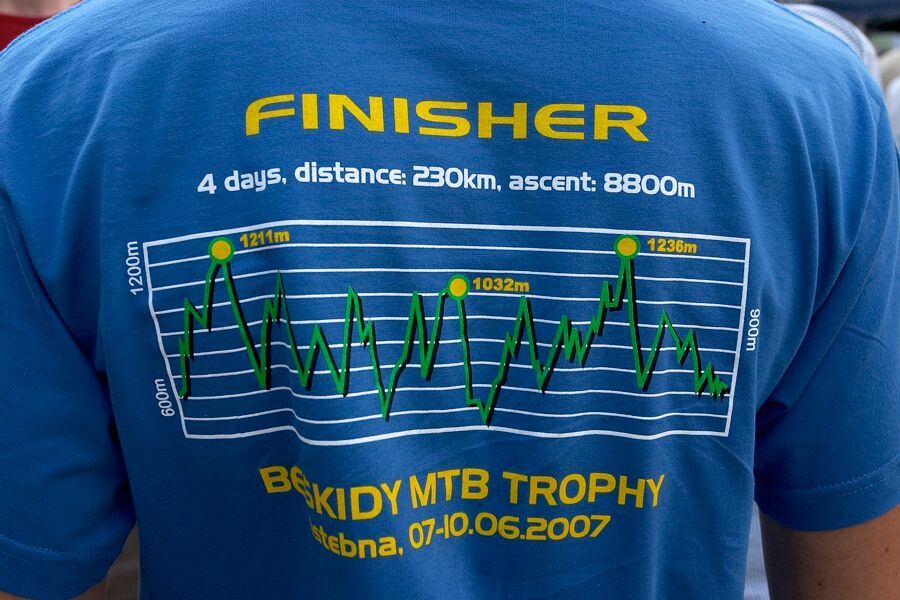 Beskidy MTB Trophy 2007 - 3. etapa 10.6. - tohle triko si vichni opravdu zaslouili