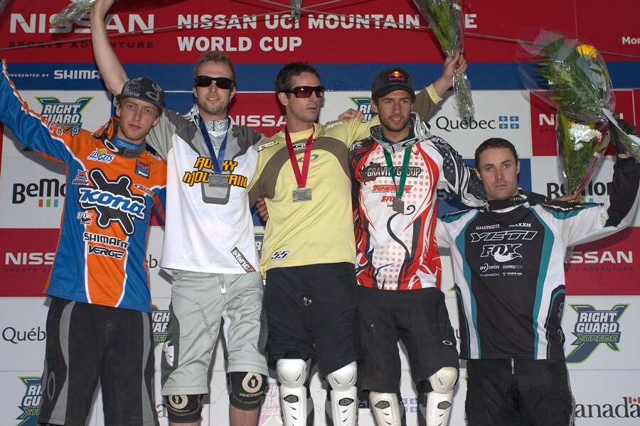 Nissan UCI MTB World Cup DH+4X #3, Mont St. Anne 24.6.'07 - 4X mui 1. Lopes, 2. Beaumont, 3. Polc