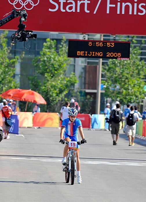 Olympijsk hry 2008 - Peking - Tereza Hukov si trnuje start, foto: Rob Jones