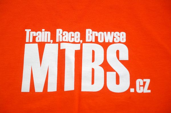 MTBS triko oranov (potisk na prsou a logo na rukvu)