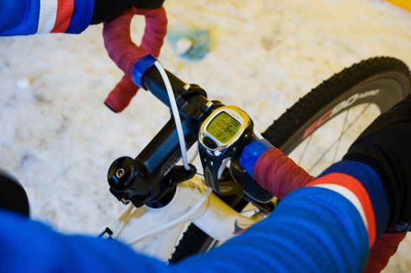 Mistrovství světa v cyklokrosu, Tábor 2010 - ženy: 176 tepů/min. Pavly Havlíkové na ergometru