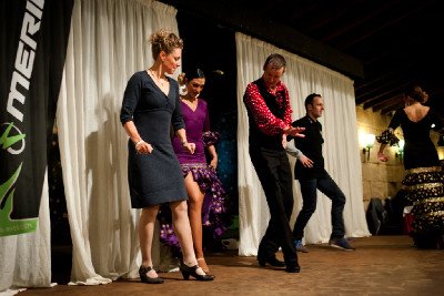 Týmová prezentace na Mallorce - Gunn Rita Dahle tančí flamengo