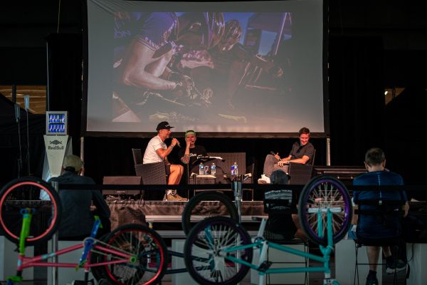 Prague Bike Fest 2023 - jedna z mnoha besed - zde Kristián Hynek a Michal Červený o Cape Epic